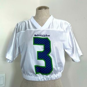 Custom cropped Seattle Seahawks jersey Wilson
